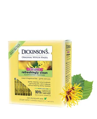 Dickinson's witch hazel cleaning cloth singles