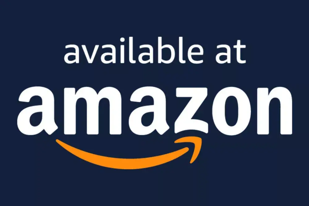 Amazon - available at amazon logo